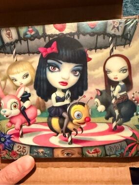 *rare* LE Jack Off Jill Clear Hearts Grey Flowers 25th Anniversary CD W Sticker